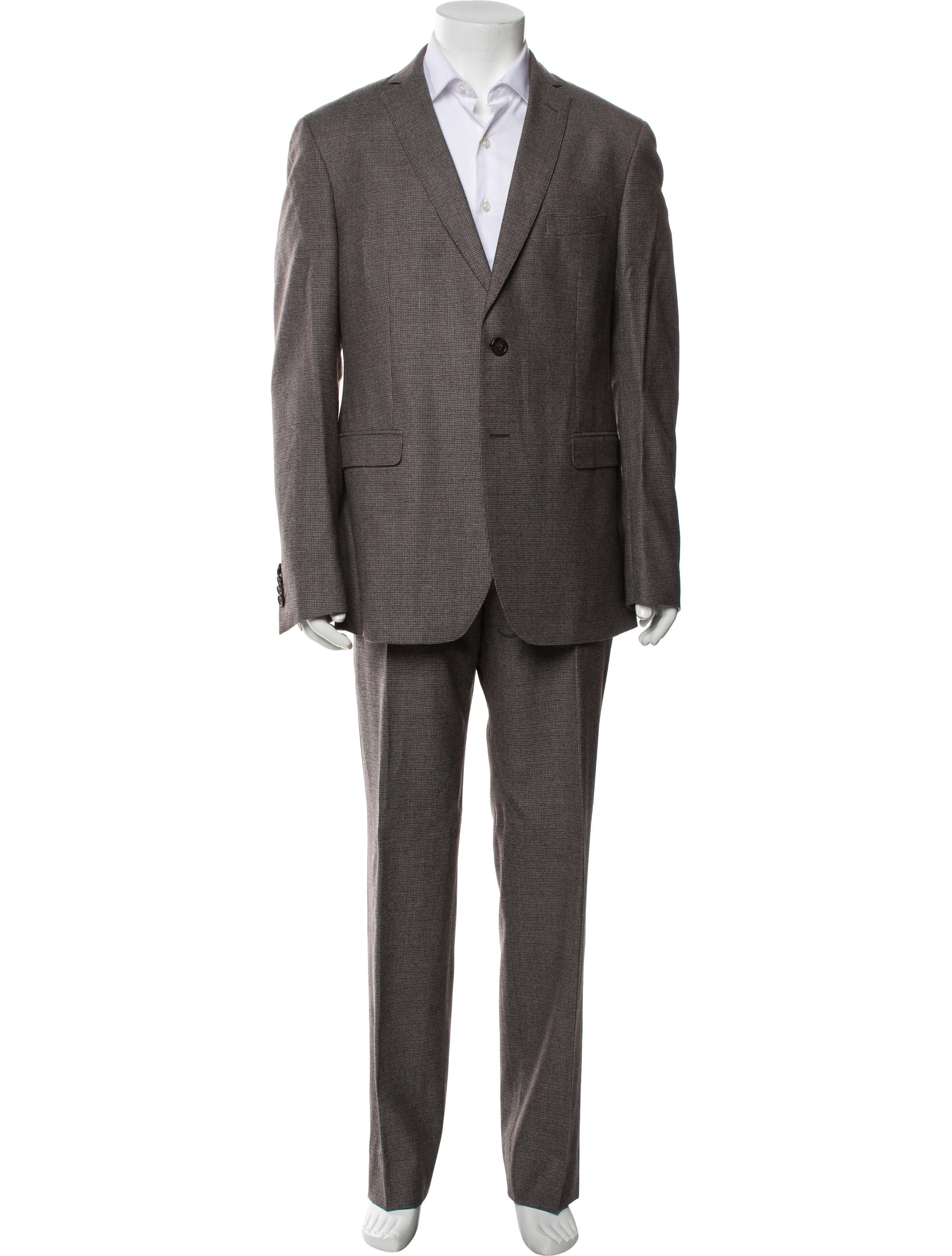 Etro Wool Plaid Print Two-Piece Suit
